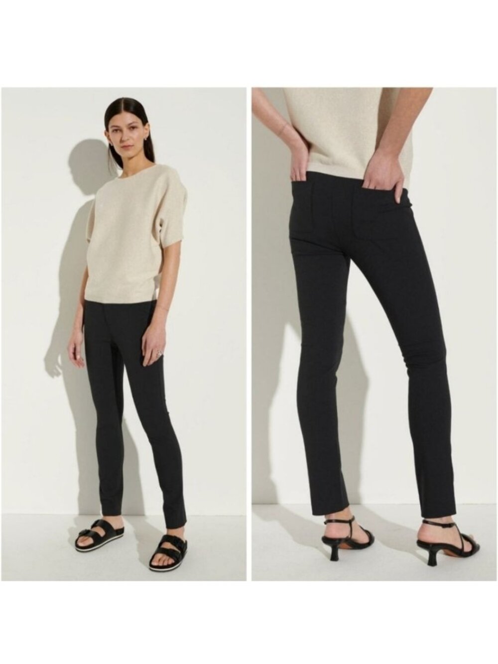 The Reset R | Label The Reset Skinny Slim Stretch Black Dress Pants S